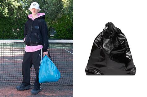 balenciaga trash bag pouch.